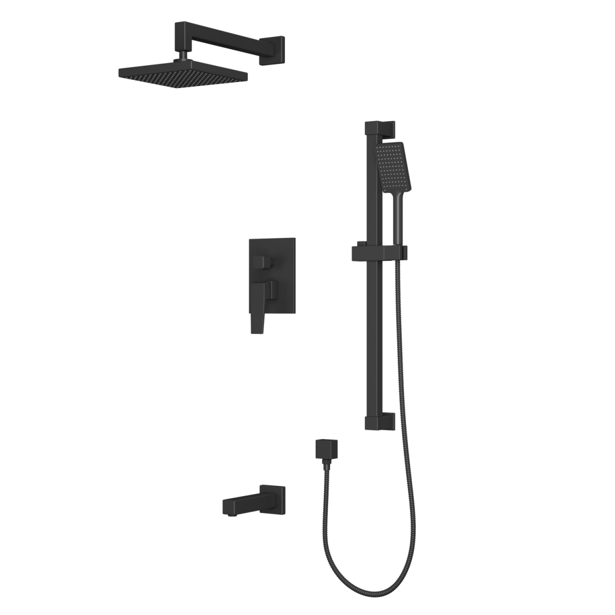 Встраиваемая душевая система Rush Thira TR3635-60Black (чёрный матовый)
