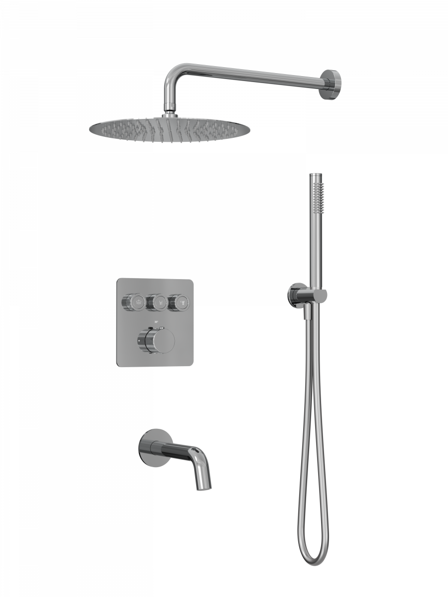 Встраиваемая душевая система Milleau Tissage TERMO 3SBIT/801-CR  (хром) с термостатом