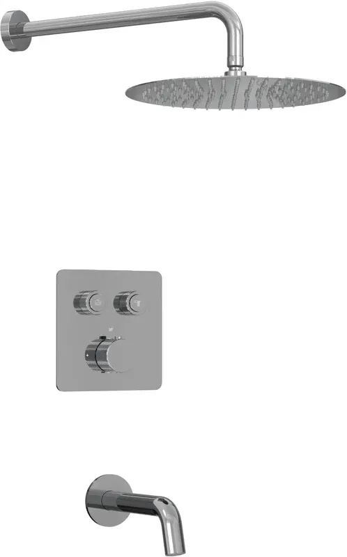 Встраиваемая душевая система Milleau Tissage TERMO 2SBIT/324.1-CR (хром) с термостатом