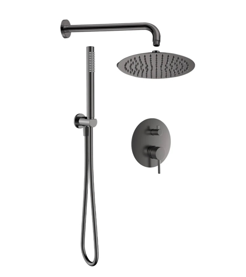 Встраиваемая душевая система AQUAme AQM8404GM (металл шлифованный)
