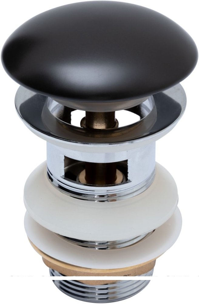 Донный клапан Aquanet click-clack 333929 (черный матовый)