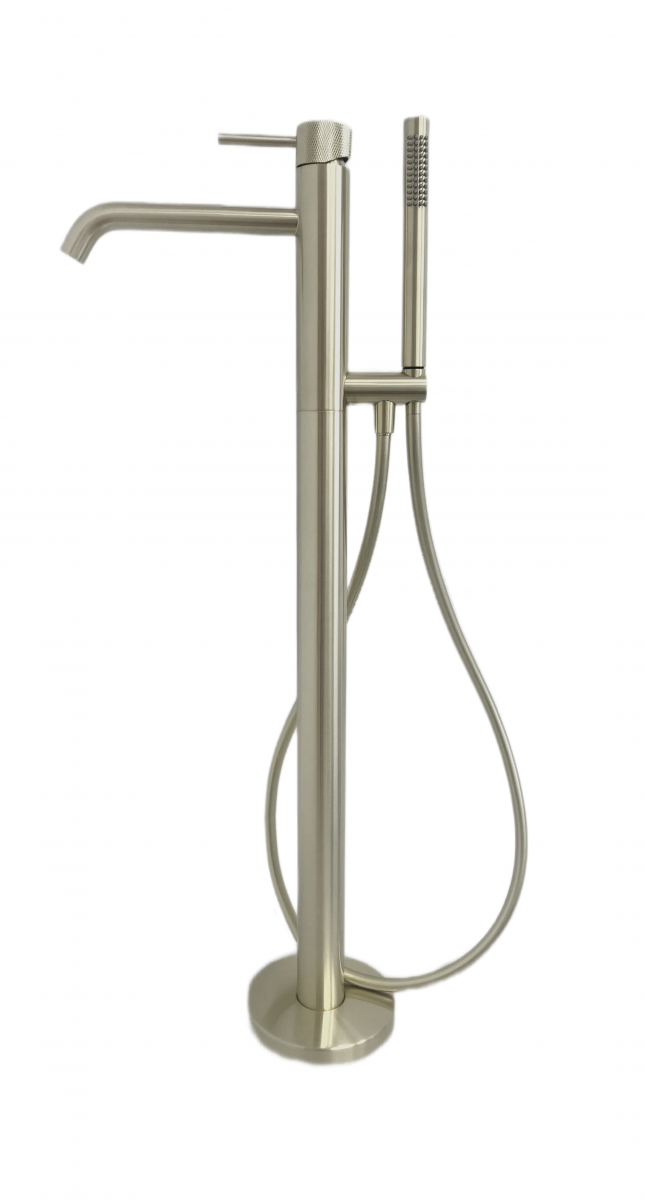 Смеситель напольный для ванны с душем Milleau Tissage ML0500BK.BD-BN (никель брашированный)