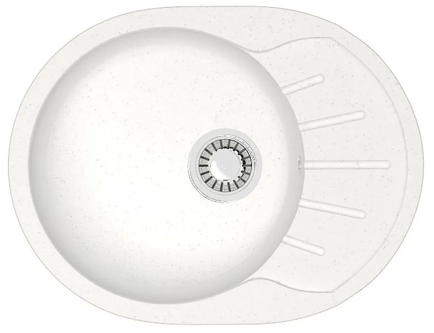 Кухонная мойка Azario Light CS00079918 575*440 мм (белый лёд)