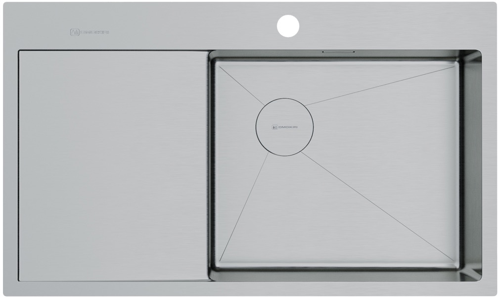 Кухонная мойка Omoikiri Akisame 86 Side R IN 4997042 860*510 мм (нержавеющая сталь) R