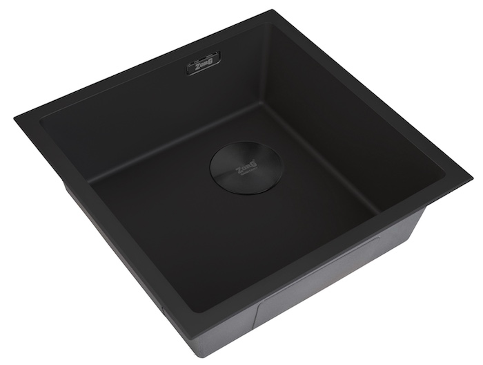 Мойка кухонная Zorg LUX 4844 BLACK SATIN 480*440 мм (черный матовый)