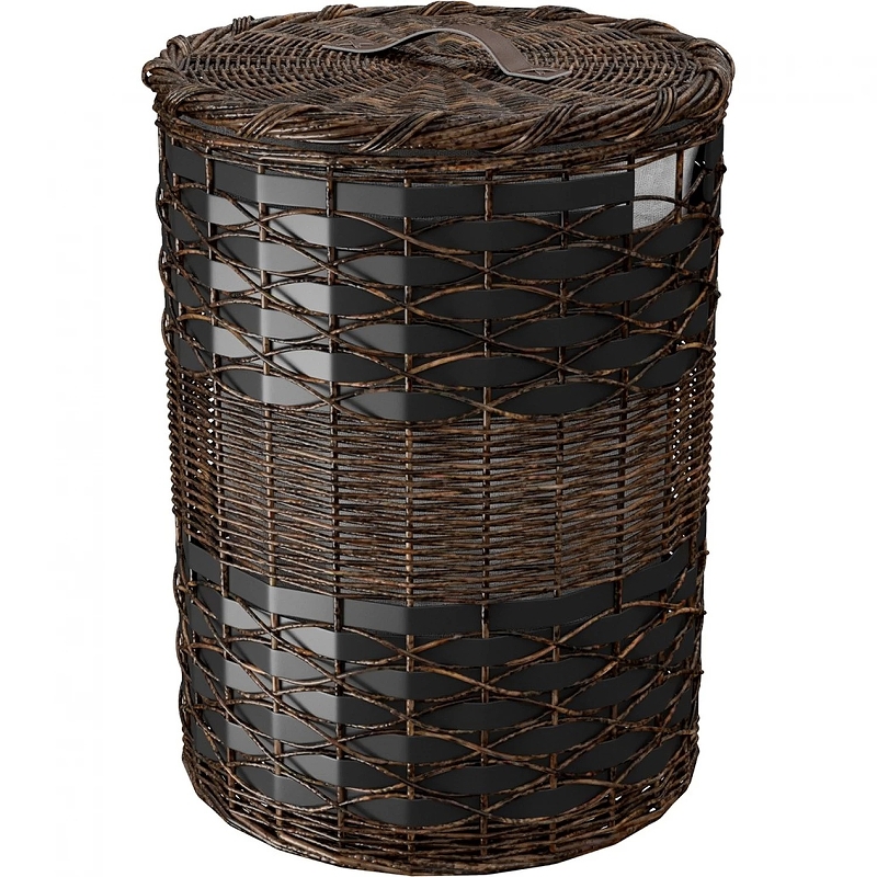Корзина для белья WasserKRAFT Bever WB-240-M (тёмно-коричневая)