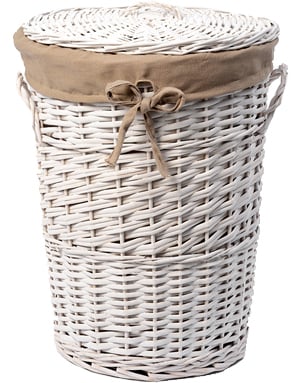 Корзина для белья WasserKRAFT Aller WB-106-L плетеная (белый)