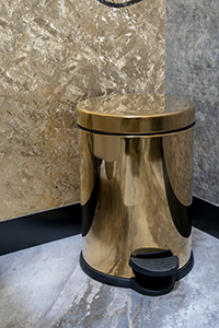 Ведро для мусора Boheme Imperiale 10426 (золото) с педалью