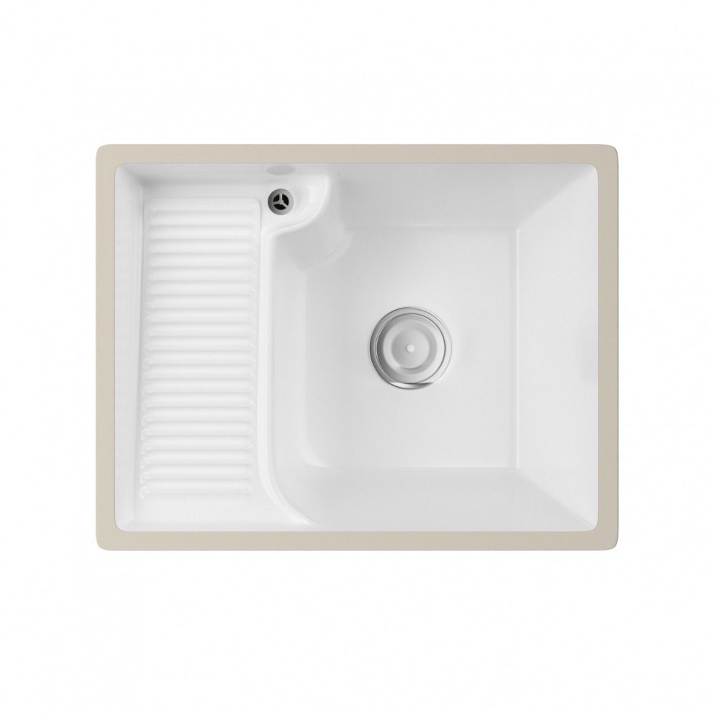 Раковина над стиральной машиной Abber Rechteck AC2226L 640*420 мм (белый) L
