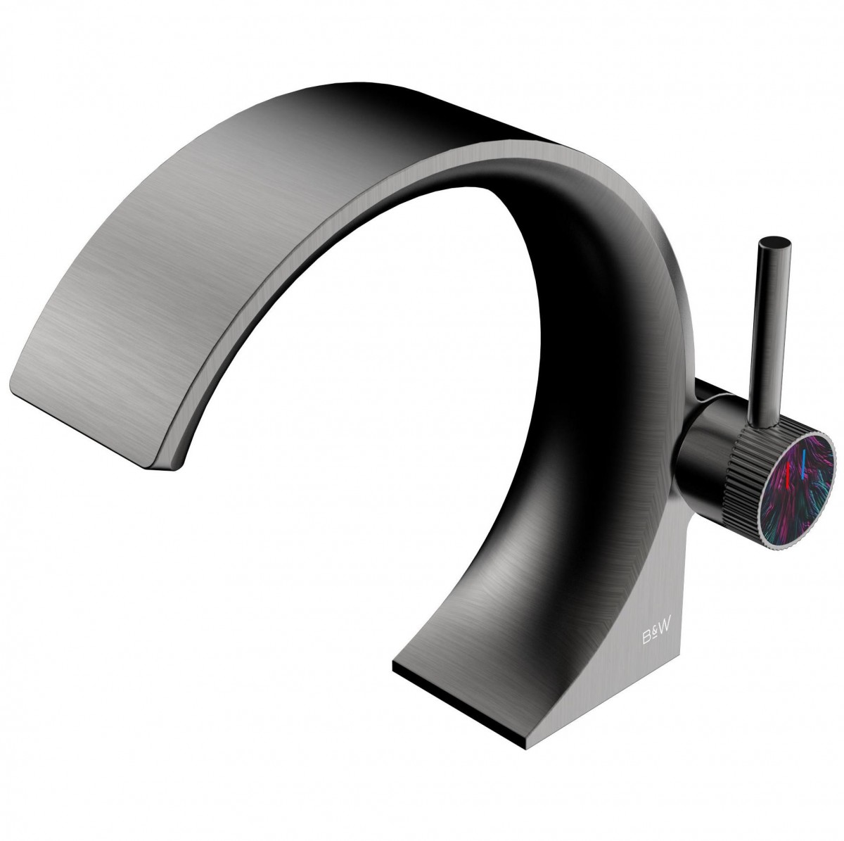 Смеситель для раковины Black&White Gravity 7106GM (оружейная сталь)