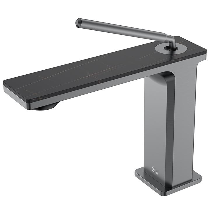 Смеситель для раковины Black&White Gravity 7105GM (оружейная сталь)