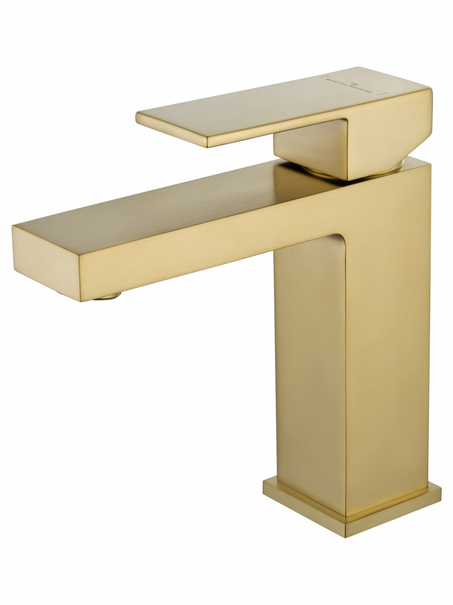 Смеситель для раковины Wonzon & Woghand CUBE WW-88139016-BG (брашированное золото)
