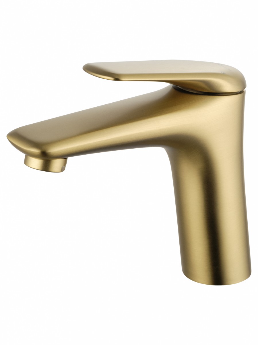 Смеситель для раковины Wonzon & Woghand Elbe WW-A41222-BG (брашированное золото)