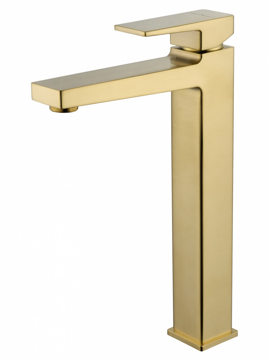 Смеситель для раковины-чаши Wonzon & Woghand Cube 2.0 WW-88019068-BG (брашированное золото)