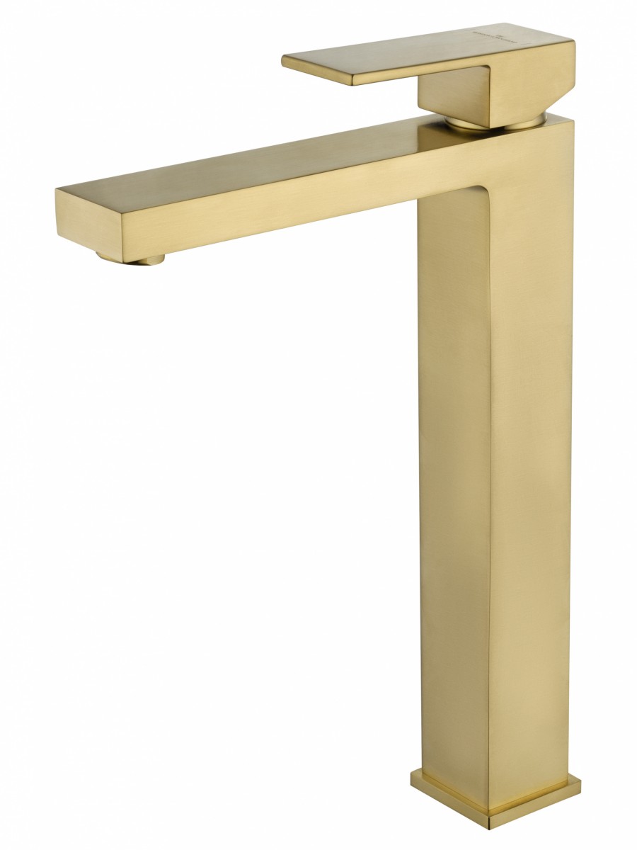 Смеситель для раковины-чаши Wonzon & Woghand Cube WW-88239016-BG (брашированное золото)