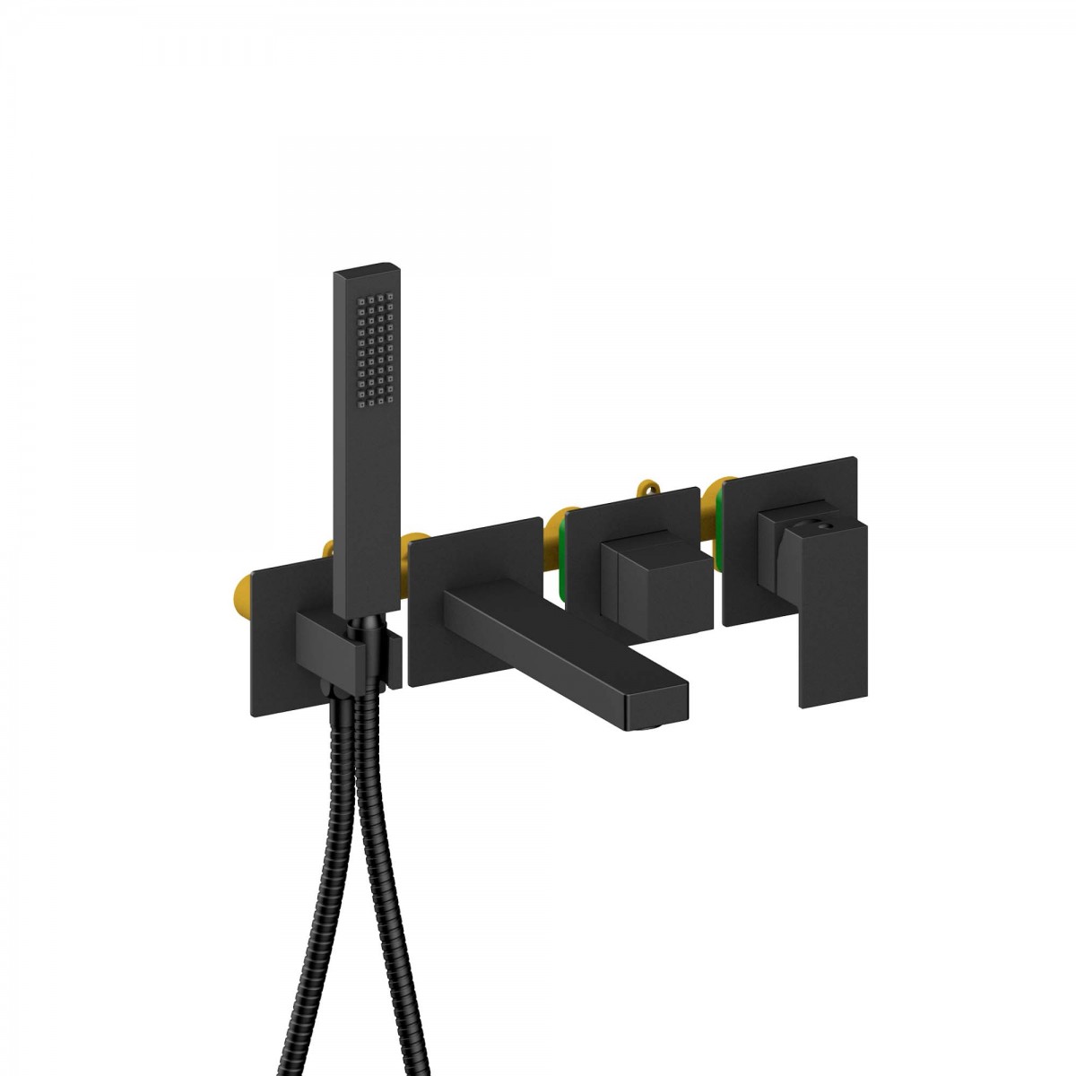 Встраиваемый смеситель для ванны Aquatek Либра AQ1644MB (чёрный матовый)