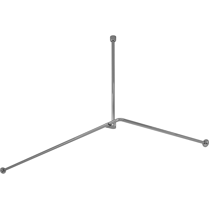 Карниз для ванной WasserKRAFT Dinkel SC-469018 180x90 см (хром)