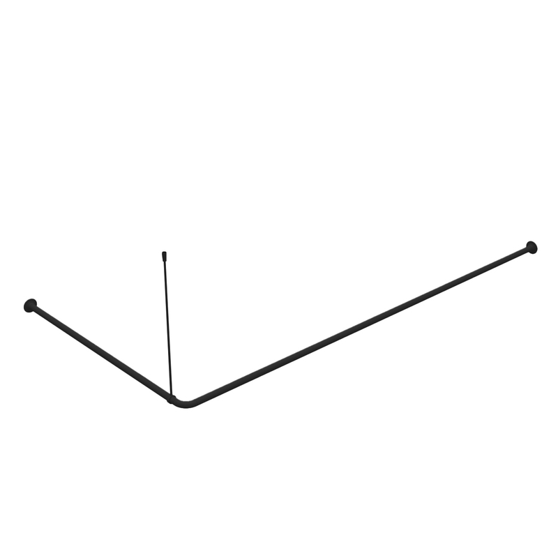 Карниз угловой для ванной IDDIS Elegante 060A200i14 90-180 см (черный матовый)