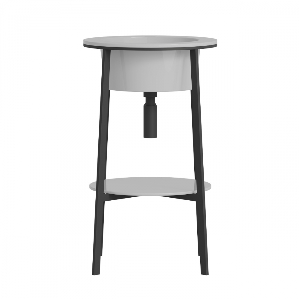 Консоль с раковиной Abber Bequem AC2130 50 см (белый) напольная