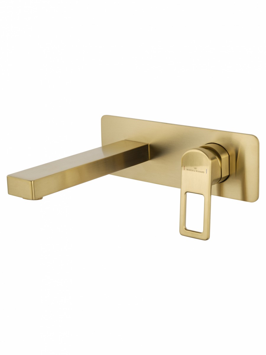 Встраиваемый смеситель для раковины Wonzon & Woghand Frame WW-88869010-BG (брашированное золото)