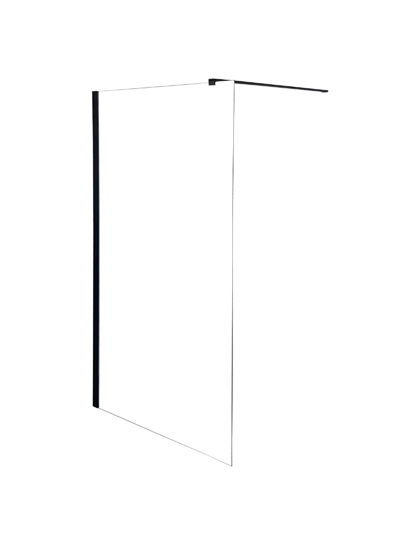 Душевая перегородка Parly T100B 1000*1900 мм (чёрный матовый/прозрачное)