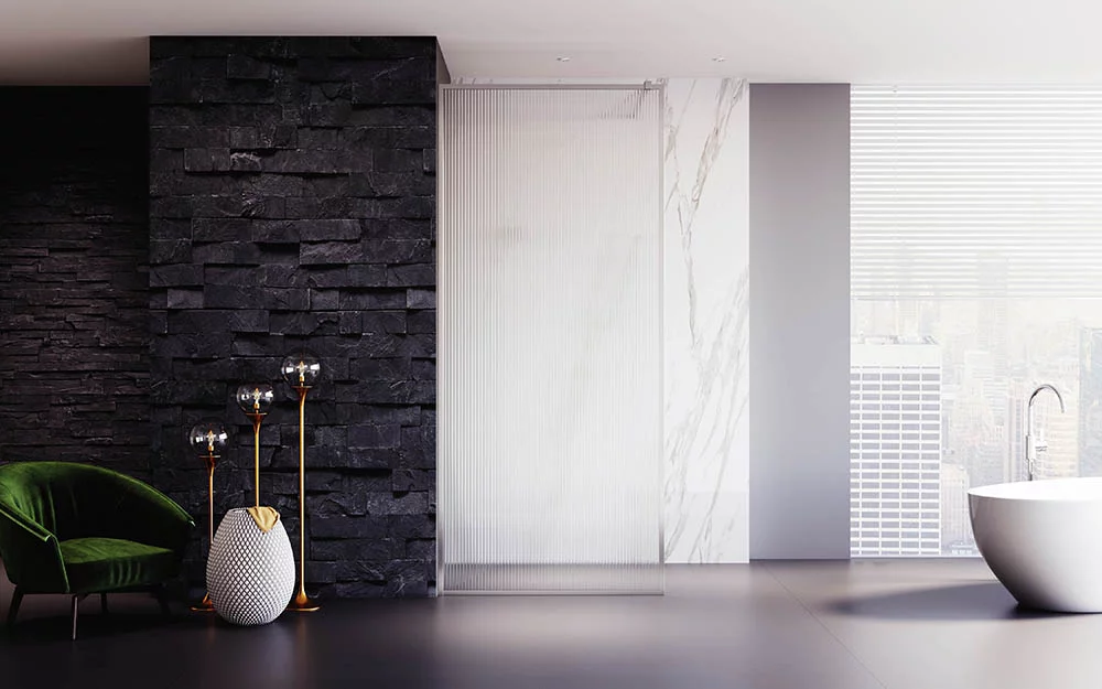 Душевая перегородка Veconi Korato KR81F-120-08-C8 1200*2000 мм (хром/рифлёное)