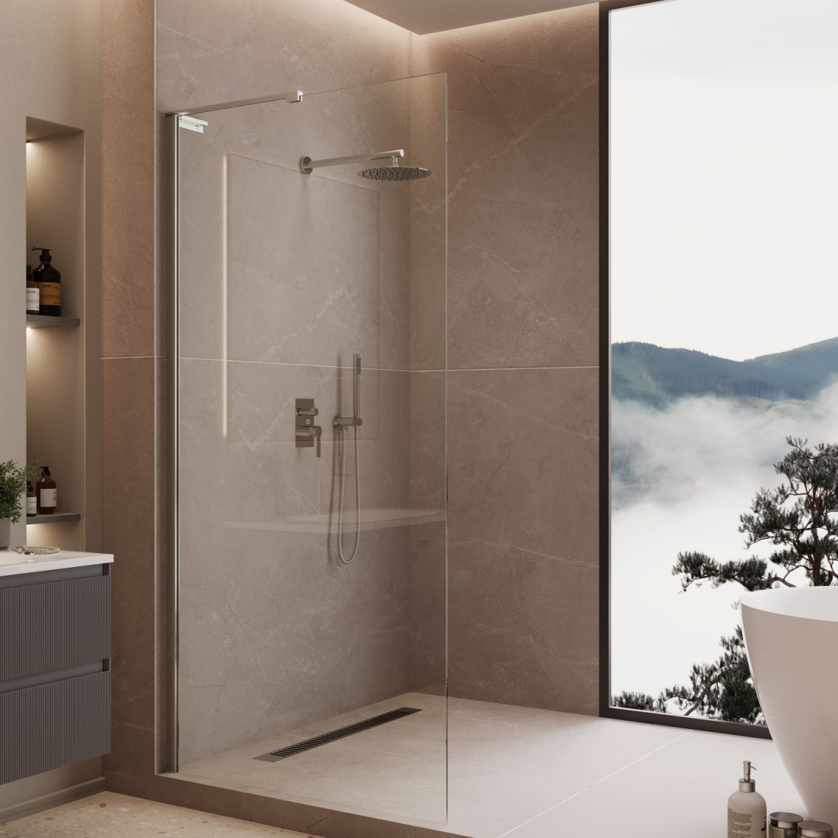 Душевая перегородка Vincea Walk-In VLSW-1H800CL 800*2000 мм (хром/прозрачное)