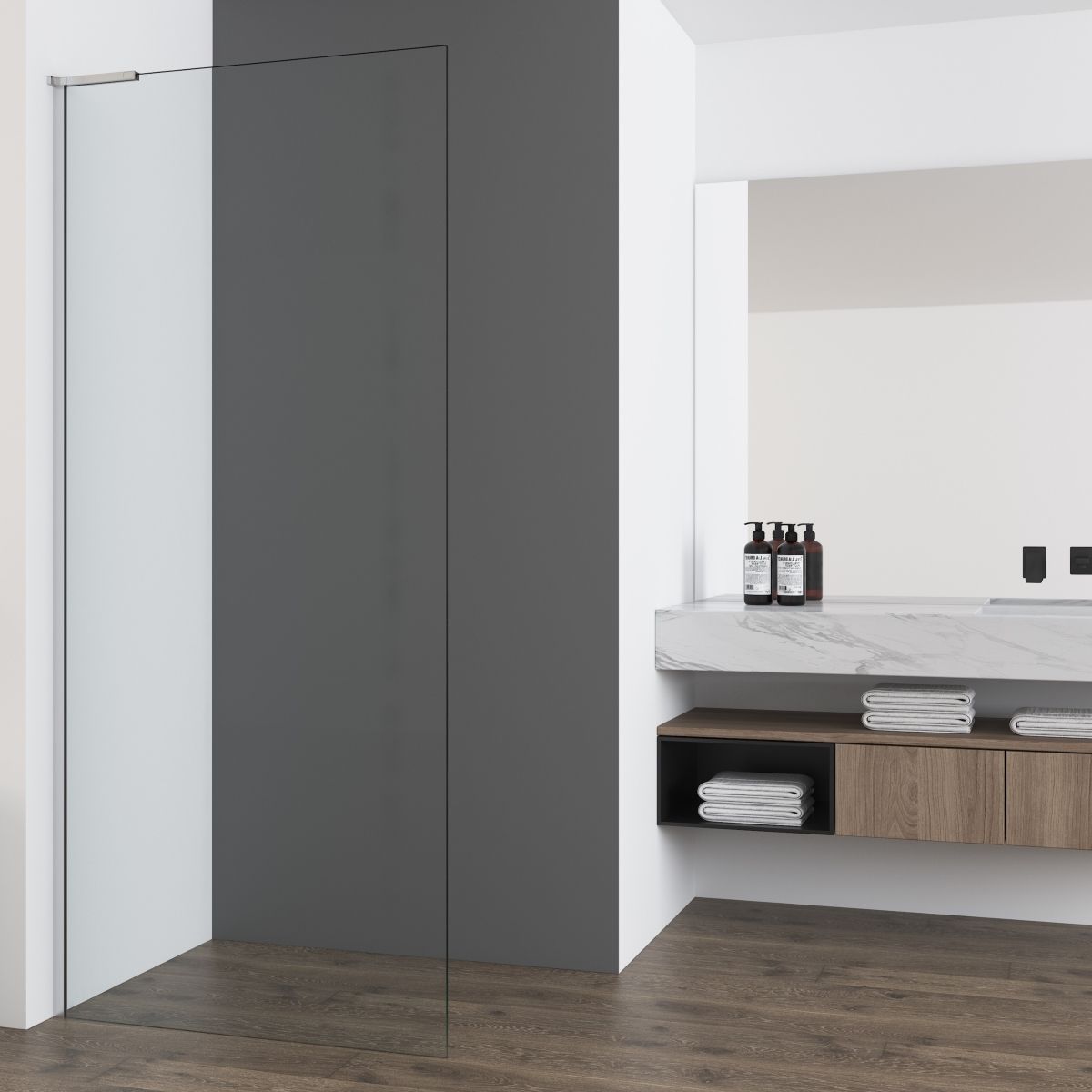 Душевая перегородка Vincea Walk-In VSW-7HA900CL 900*2000 мм (хром/прозрачное)
