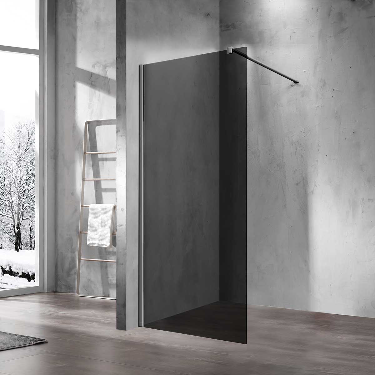 Душевая перегородка Vincea Walk-In VSW-1H800CGGM 800*2000 мм (вороненая сталь/тонированное)