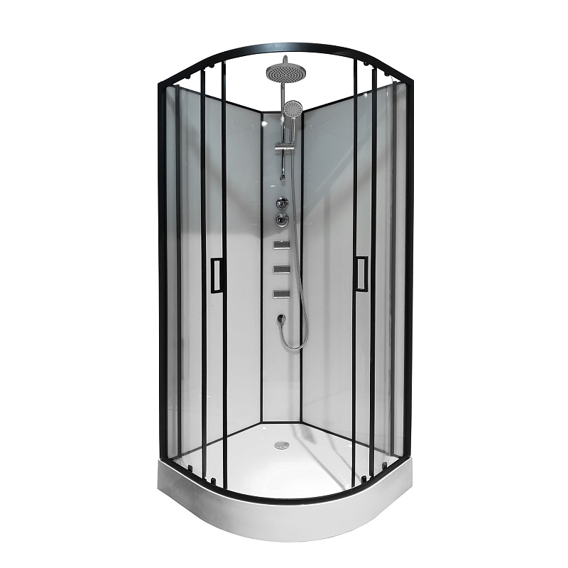 Душевая кабина Loranto Neo CS-21811-100 1000*1000 мм (чёрный матовый/прозрачное)