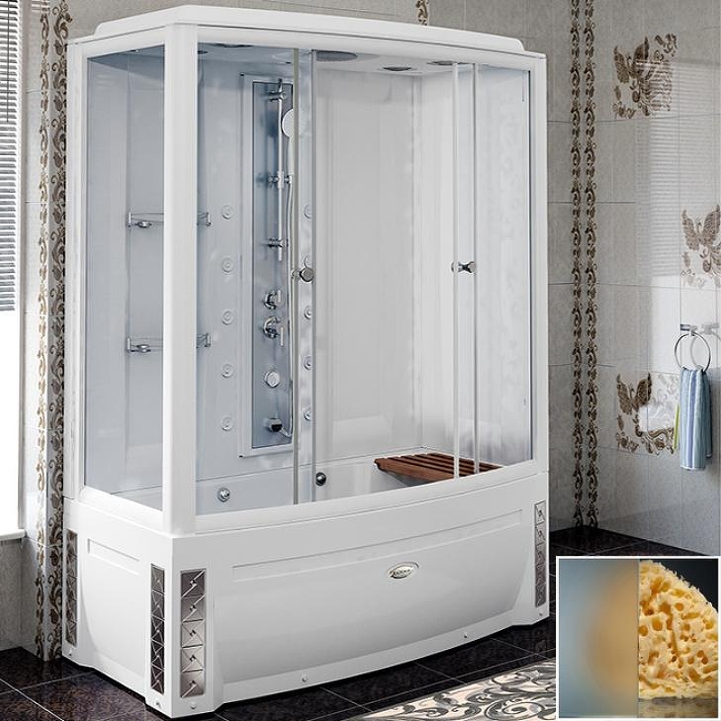 Душевая кабина Radomir Элис 2 1-04-1-2-5-0961 1680*850 мм с баней и гидромассажем (белый/матовое) R