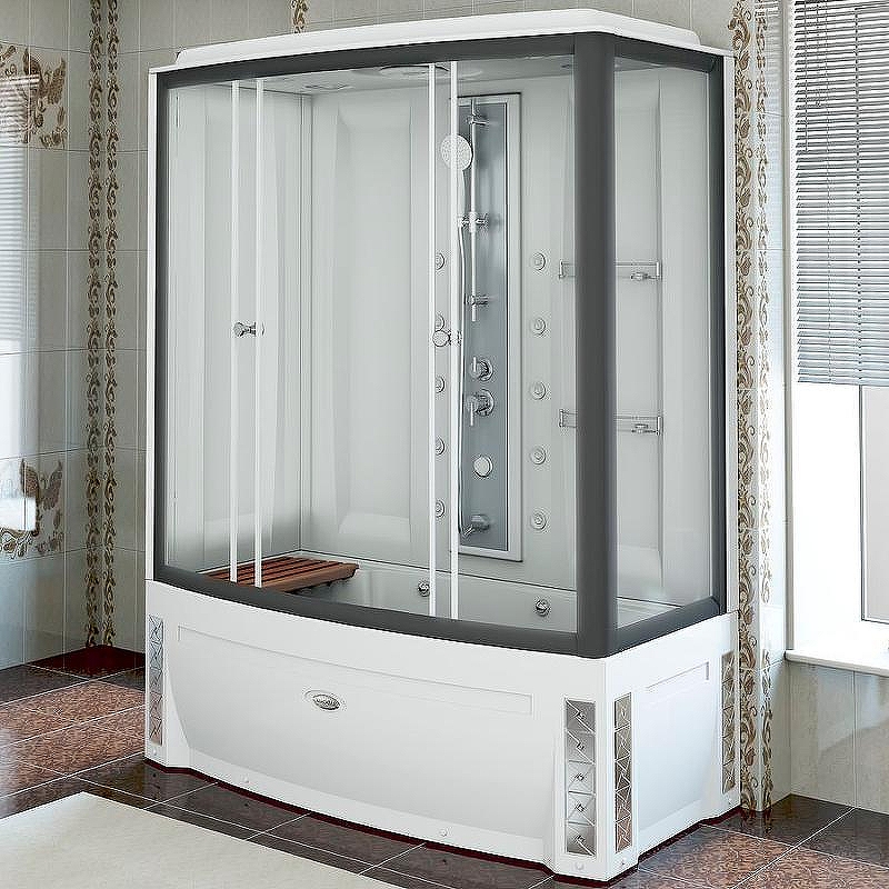 Душевая кабина Radomir Элис 1-04-6-1-0-0940 1680*850 мм (чёрный/прозрачное) L