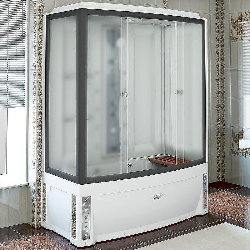 Душевая кабина Radomir Элис 1-04-6-2-0-0941 1680*850 мм (чёрный/матовый) R