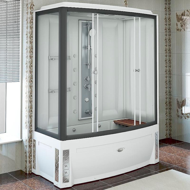 Душевая кабина Radomir Элис 1-04-6-2-0-0940 1680*850 мм (чёрный/прозрачное) R