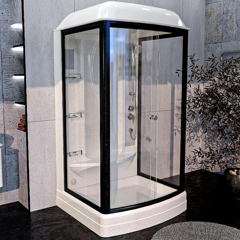Душевая кабина Radomir Диана 1 1-05-6-0-0-0640 1180*1080 мм с баней и гидромассажем (чёрный/прозрачное)