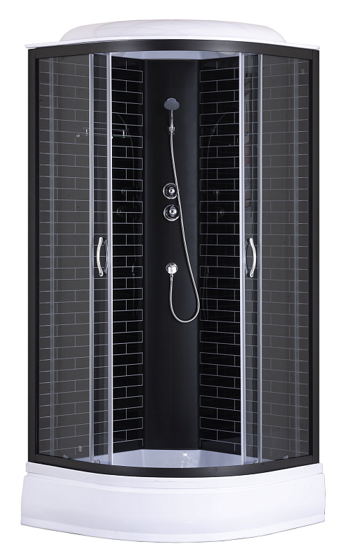 Душевая кабина Loranto CS-6610-25GB 100 1000*1000 мм (чёрный/тонированное)