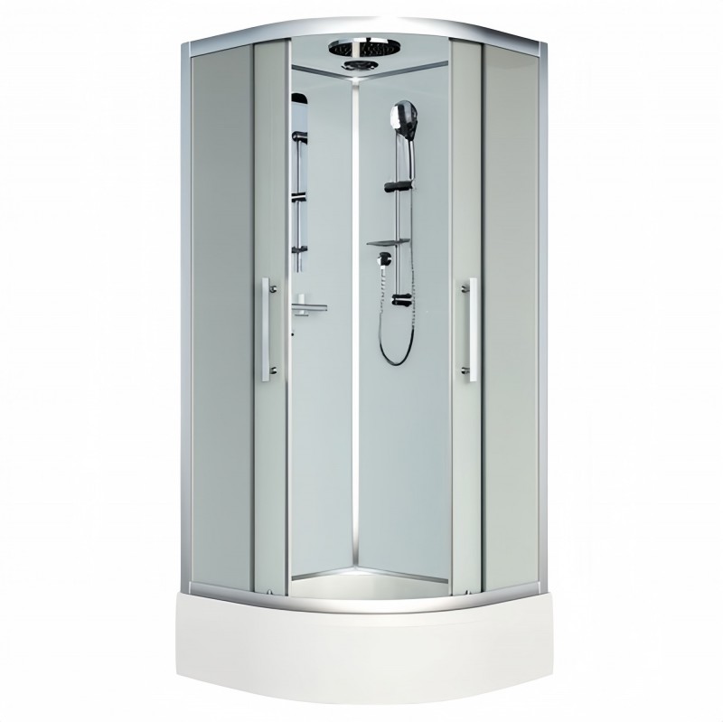 Душевая кабина Esbano Elegancia ESKB90CRM 900*900 мм (хром матовый/рифлёное)