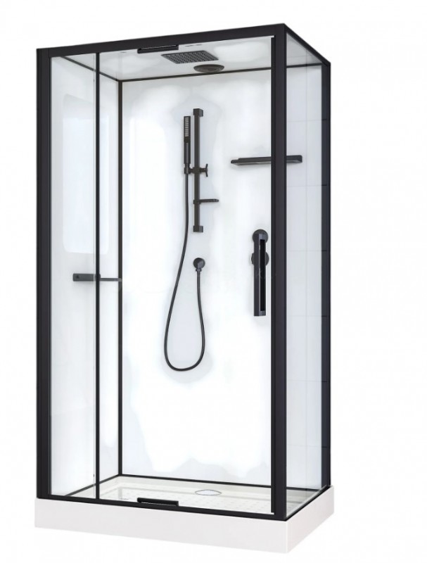 Душевая кабина Esbano RASPA ESKBRSP119 1100*900 мм (черный матовый/прозрачное)