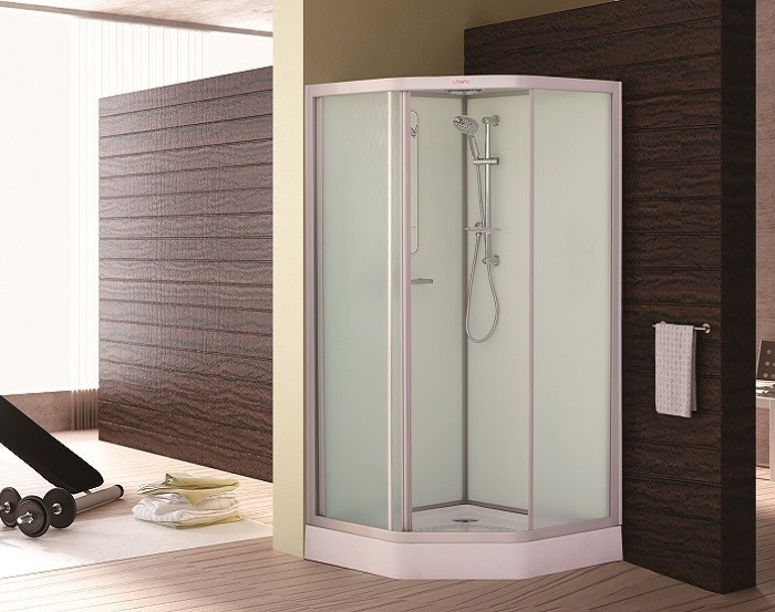 Душевая кабина Esbano Elegancia ESKB100PR 1000*1000 мм (хром матовый/рифленое)