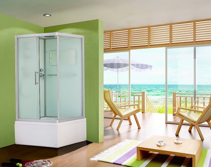 Душевая кабина Esbano Elegancia ESKB108CKRBL (L) 1000*800 мм (хром матовый/рифленое)