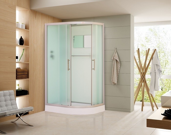 Душевая кабина Esbano Elegancia ESKB115CRL (Left) 1150*850 мм (хром матовый/рифленое)