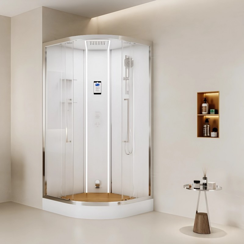 Душевая кабина Esbano ESO PREMIUM ESKOPA100CR-ST 1000*1000 мм с паром (хром/прозрачное)