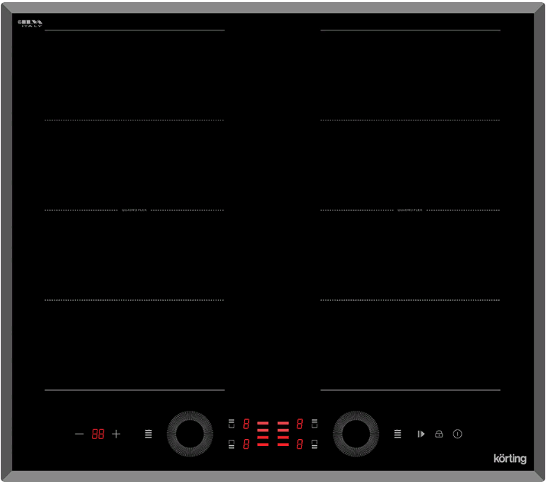 Индукционная поверхность Korting HIB 68700 B Quadro 59 см (черный)