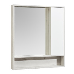Зеркальный шкаф Aquaton Флай 80 см (белый/дуб крафт)