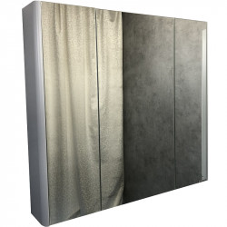 Зеркальный шкаф Comforty Сорренто 00-00001968 90 см (светло-серый)