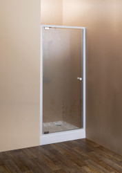 Душевая дверь Cezares Rosa ROSA-BA-1-60-RO-Bi, 60 х 195 см, стекло прозрачное с рисунком, профиль белый