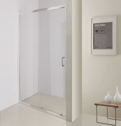 Душевая дверь в нишу BelBagno Uno-195, UNO-195-BF-1-100-C-Cr, 100 х 195 см, профиль хром, стекло прозрачное