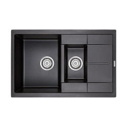 Мойка кухонная Paulmark Feste PM237850-BL 775*495 мм (черный)