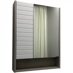 Зеркальный шкаф Comforty Клеон 00-00002045 60 см (белый/дуб дымчатый)