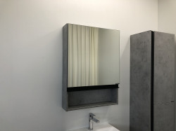 Зеркальный шкаф Comforty Эдинбург 00-00002043 60 см (бетон светлый)